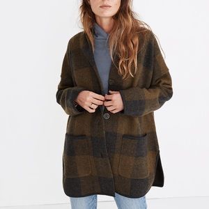 Madewell Buffalo Check Sweater Coat